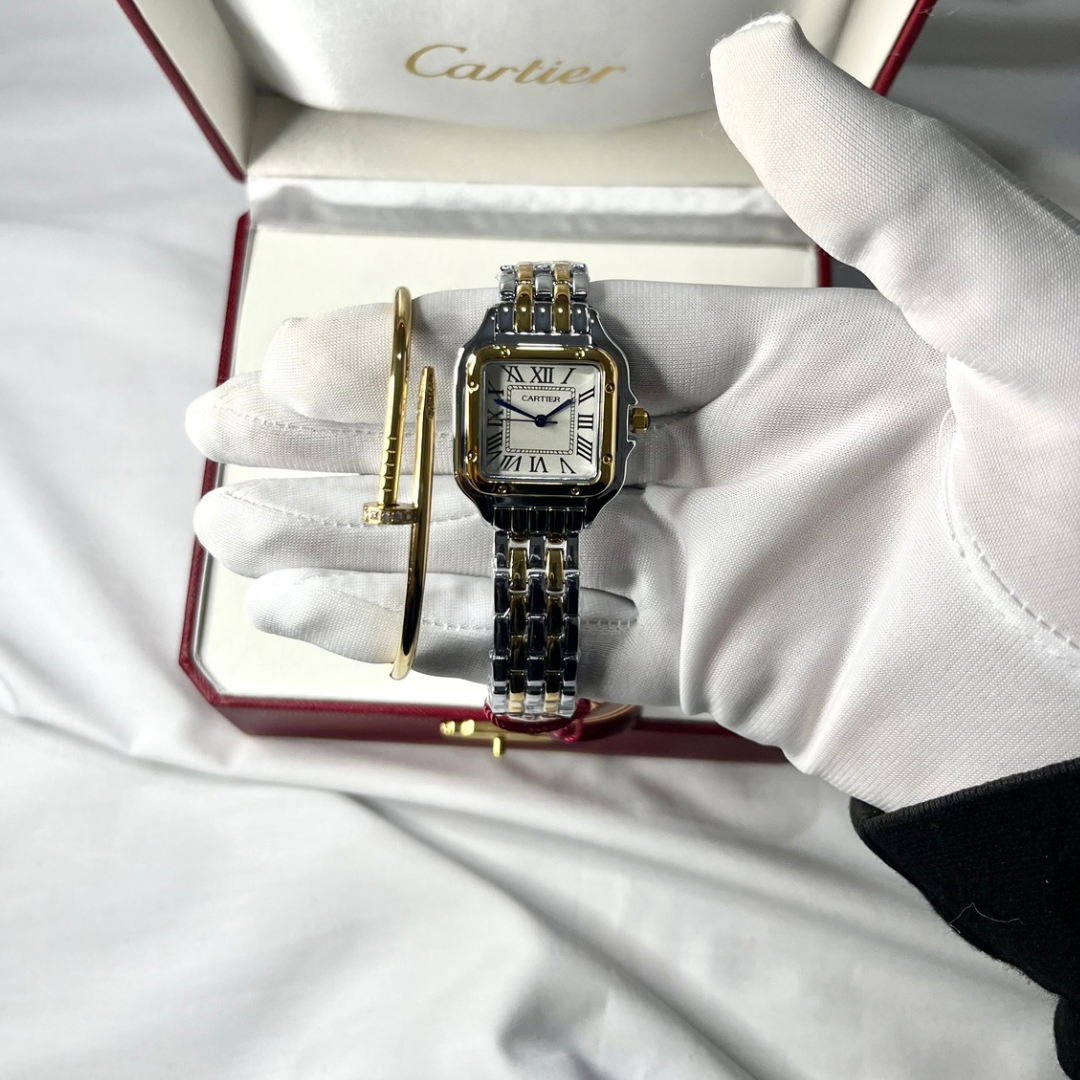 Cartier montre et bracelet cartier cadeau 🌹