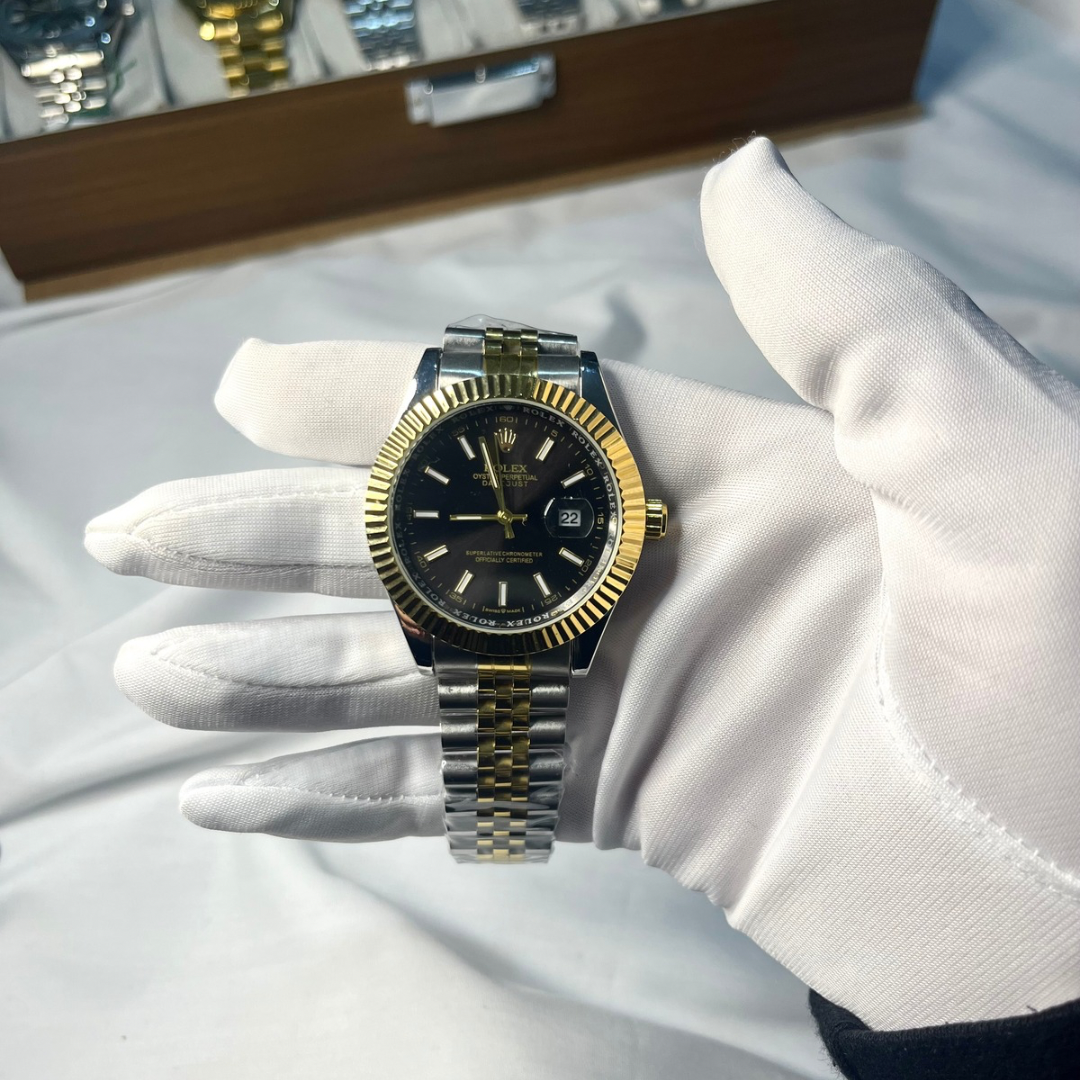 Rolex Date-Just Gold & Black