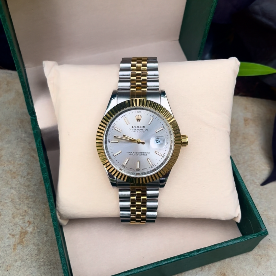 Rolex Date-Just Gold & White