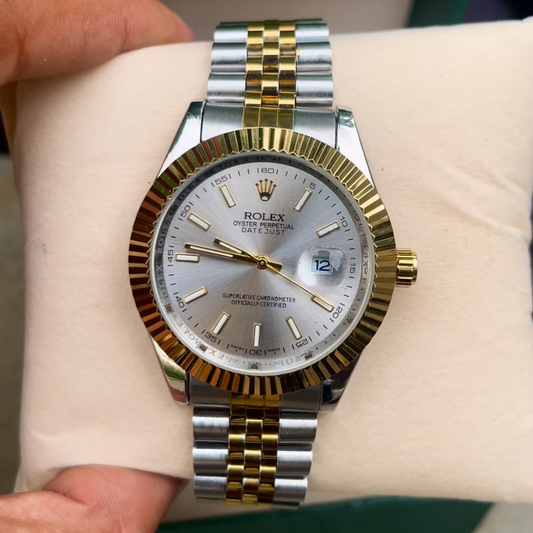 Rolex Date-Just Gold & White