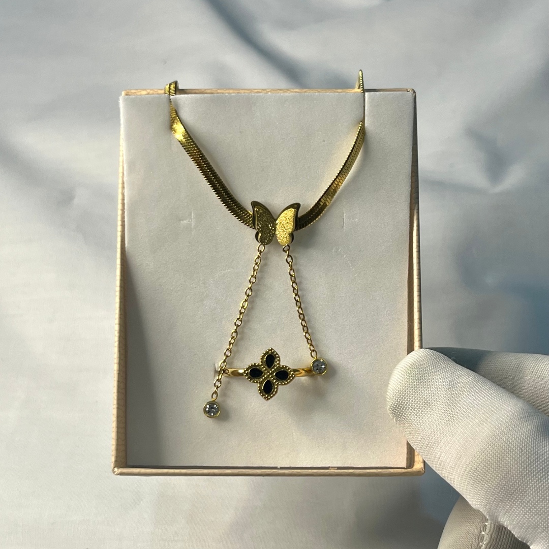 Colier Papillon et bague (prime)