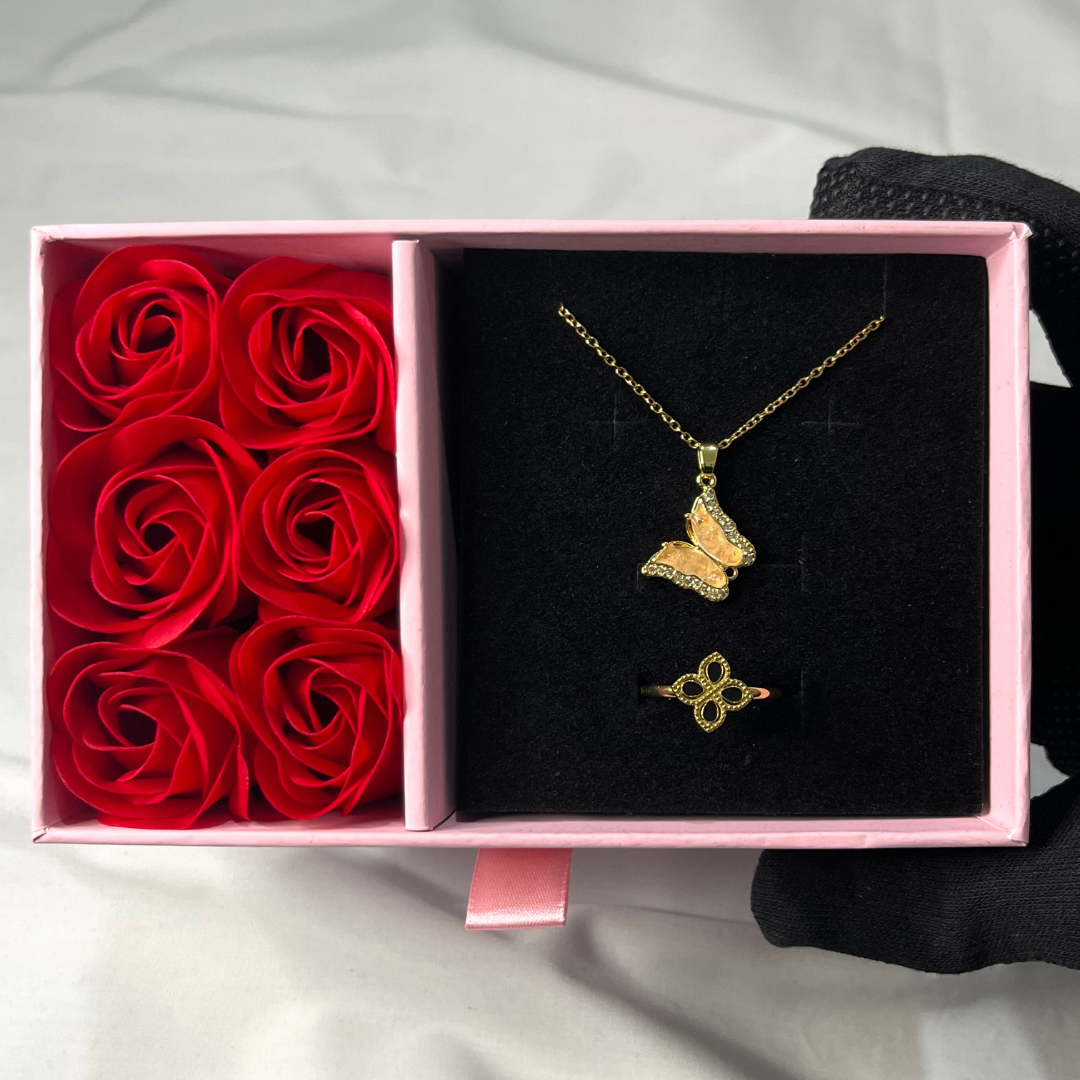 Colier Papillon et Bague