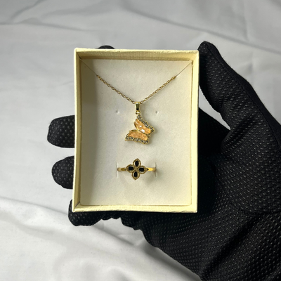 Colier Papillon et Bague